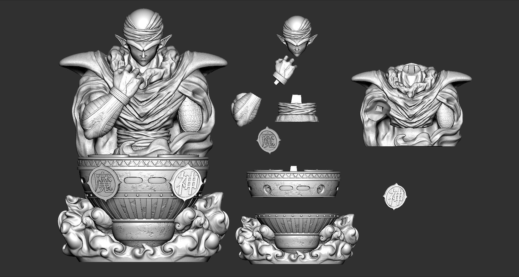 Piccolo Bust 3D print model_4