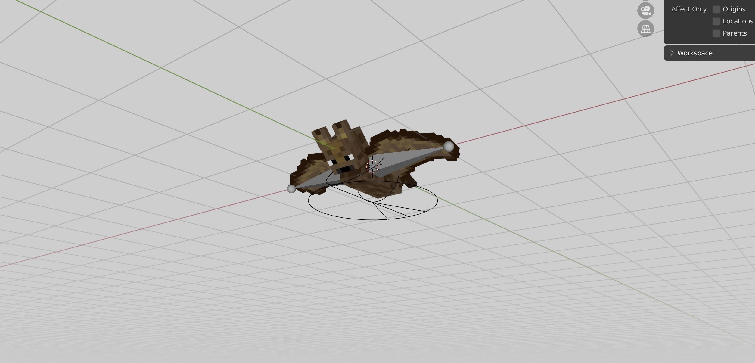 Minecraft Bat Rigged Low-poly 3D model_3