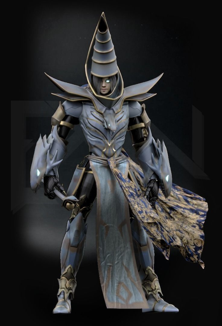 Blue-Eyes Magician of Darkness 3D model_4