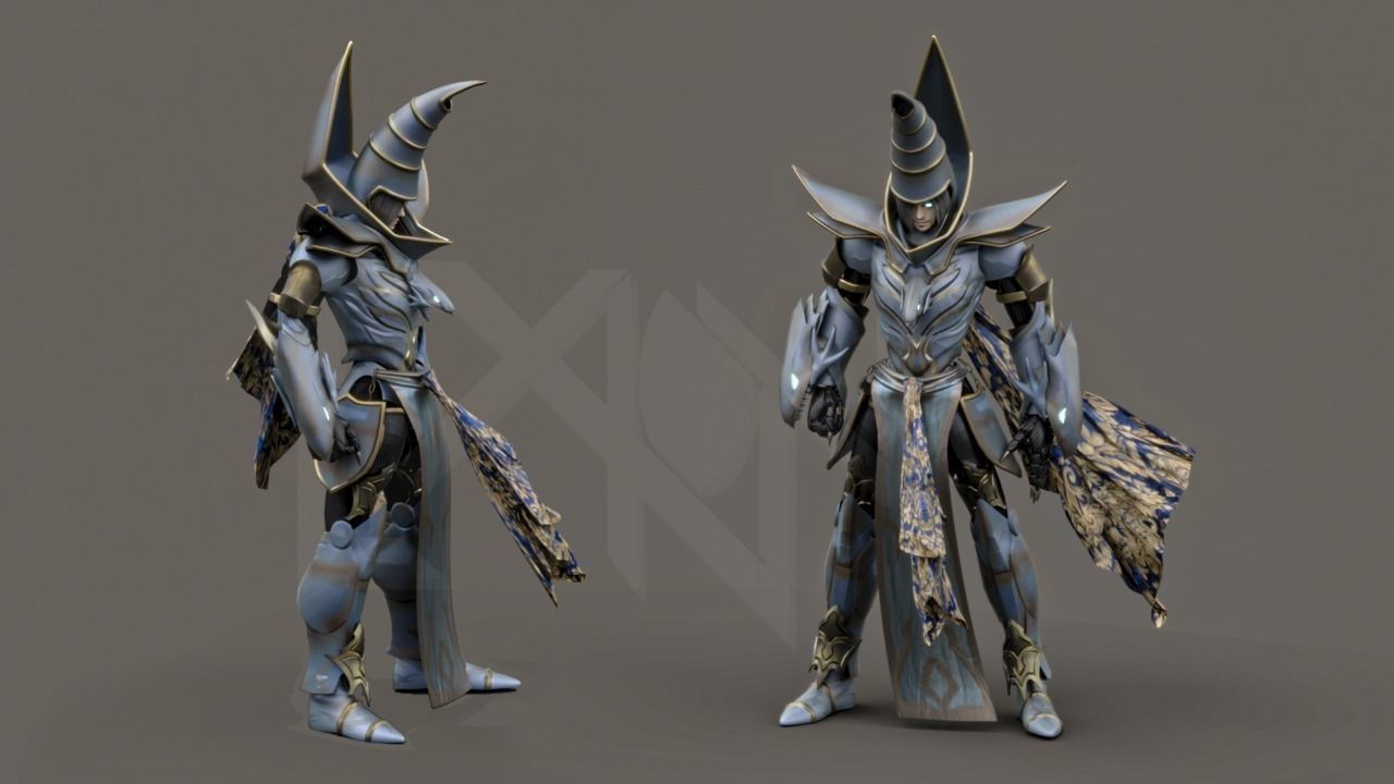 Blue-Eyes Magician of Darkness 3D model_8