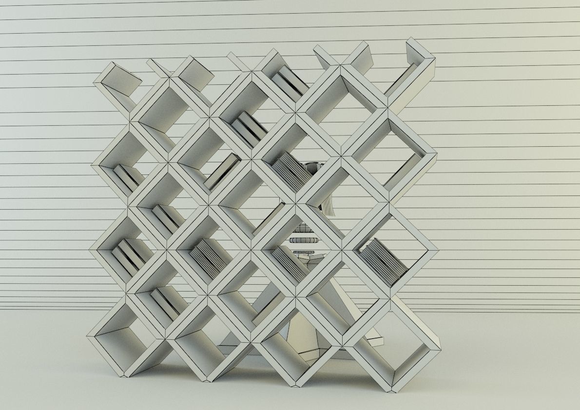 metaverse librarian Low-poly 3D model_17