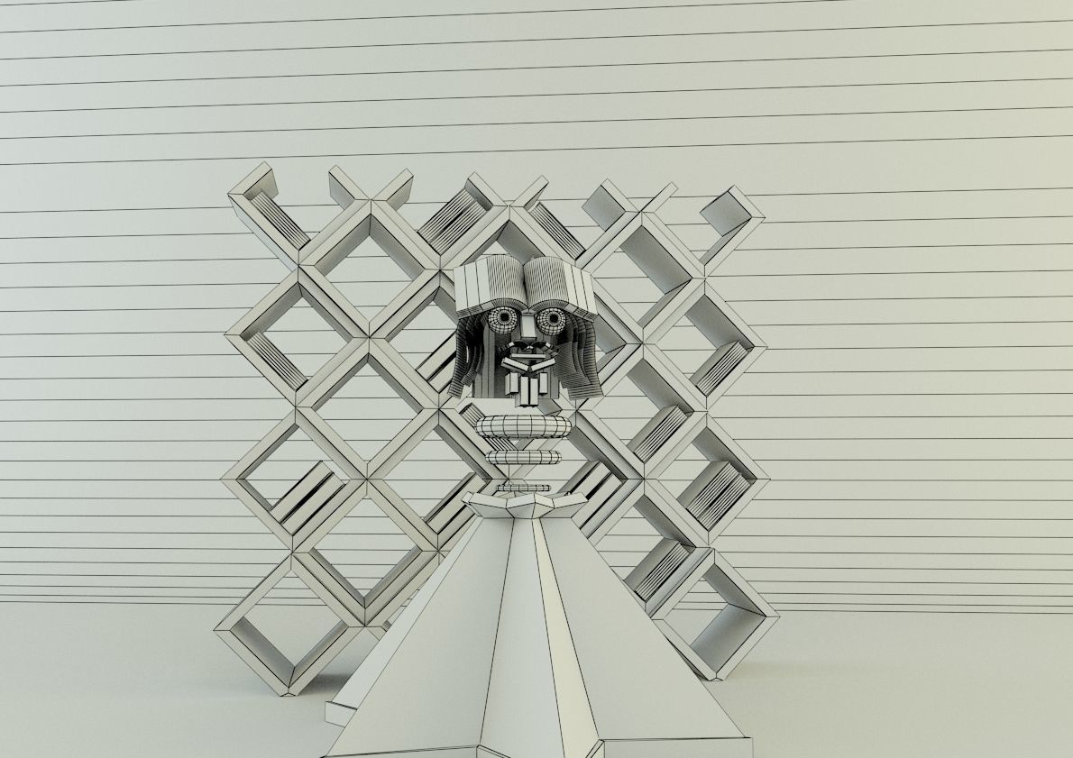 metaverse librarian Low-poly 3D model_12