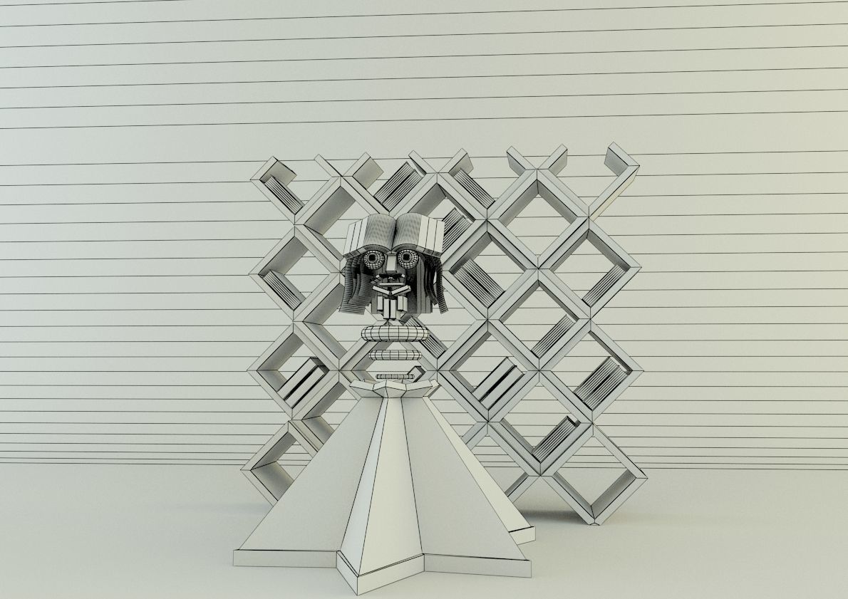 metaverse librarian Low-poly 3D model_13