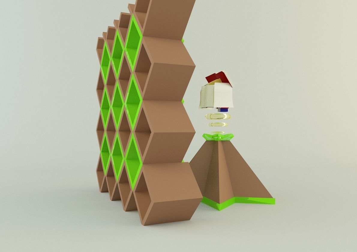 metaverse librarian Low-poly 3D model_8