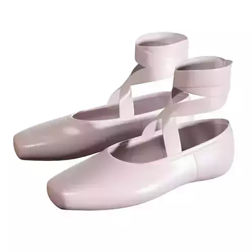 Ballet Shoes Low-poly 3D model Low-poly 3D model