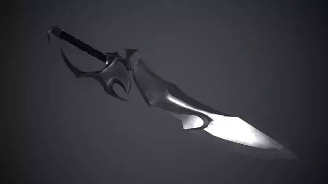 Fantsy stylized sword Low-poly 3D model