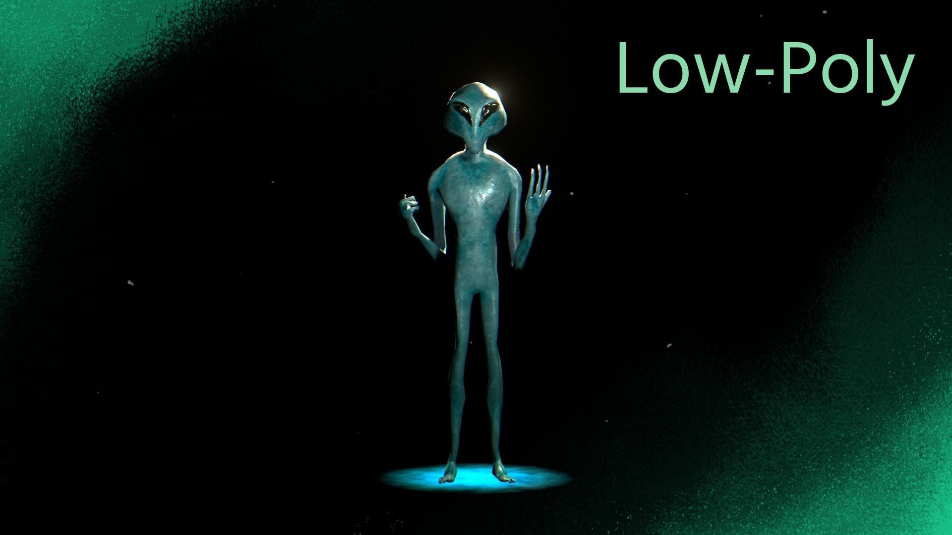 3D Realistic Alien - Original Sci-fi - Low to High Poly Versions 3D model_38