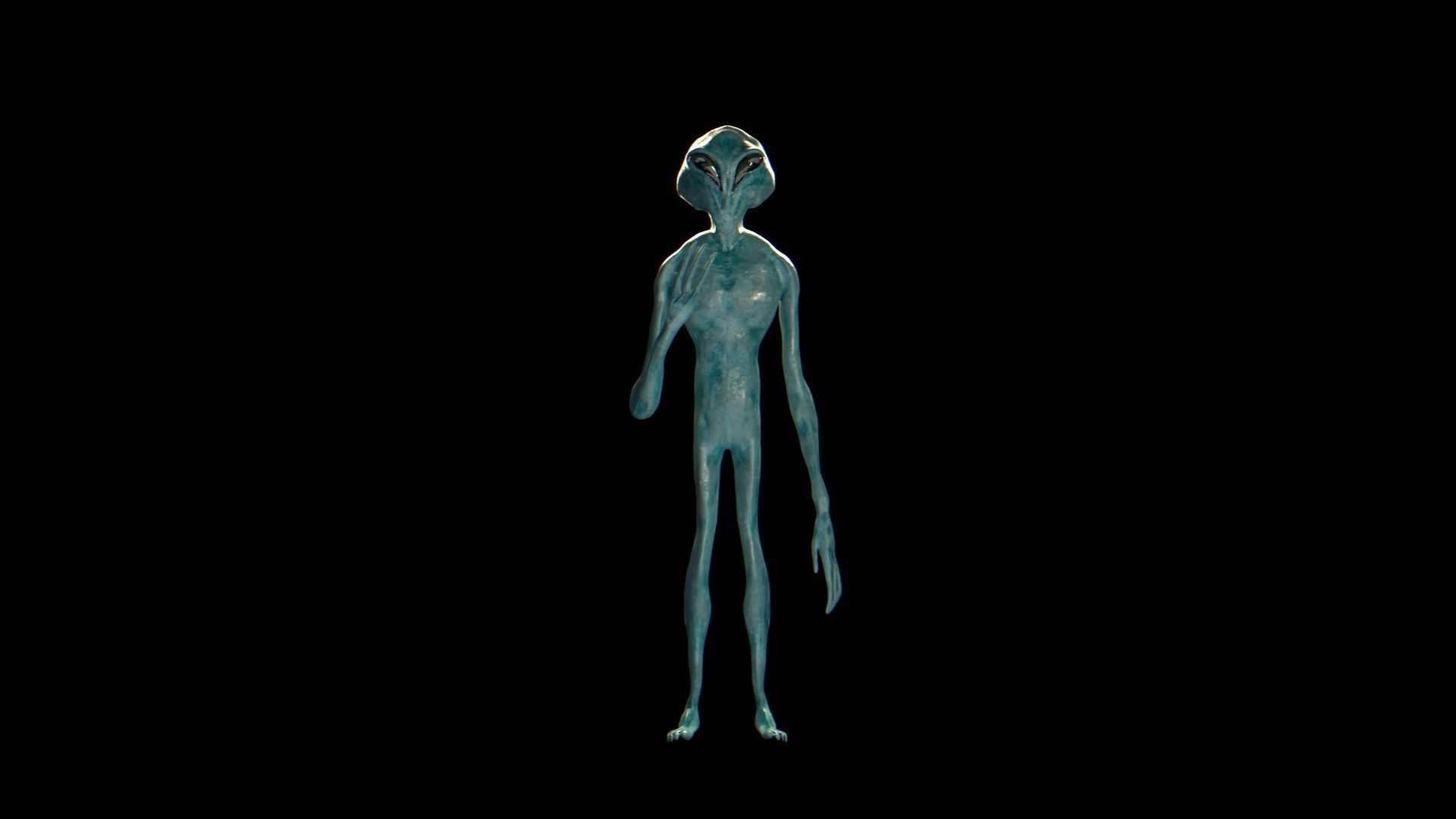 3D Realistic Alien - Original Sci-fi - Low to High Poly Versions 3D model_10