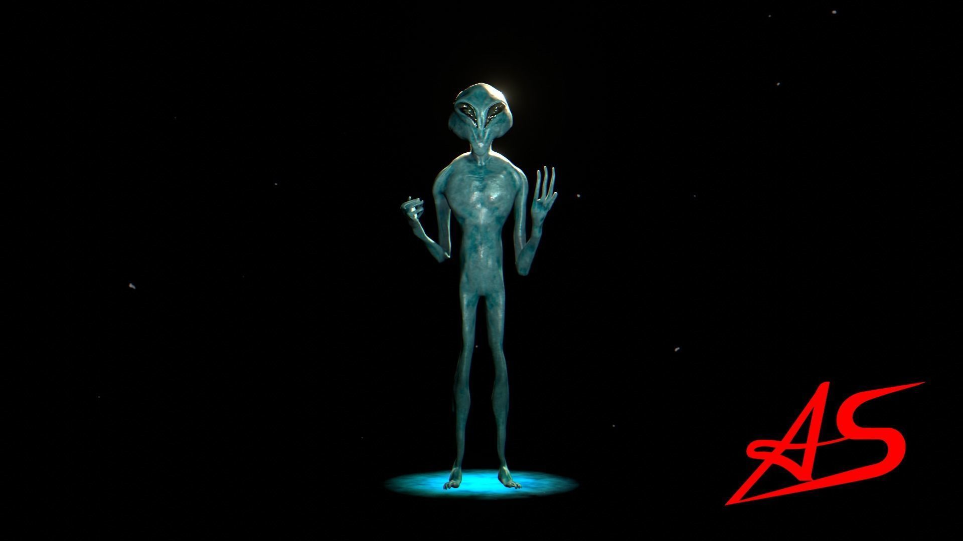 3D Realistic Alien - Original Sci-fi - Low to High Poly Versions 3D model_40