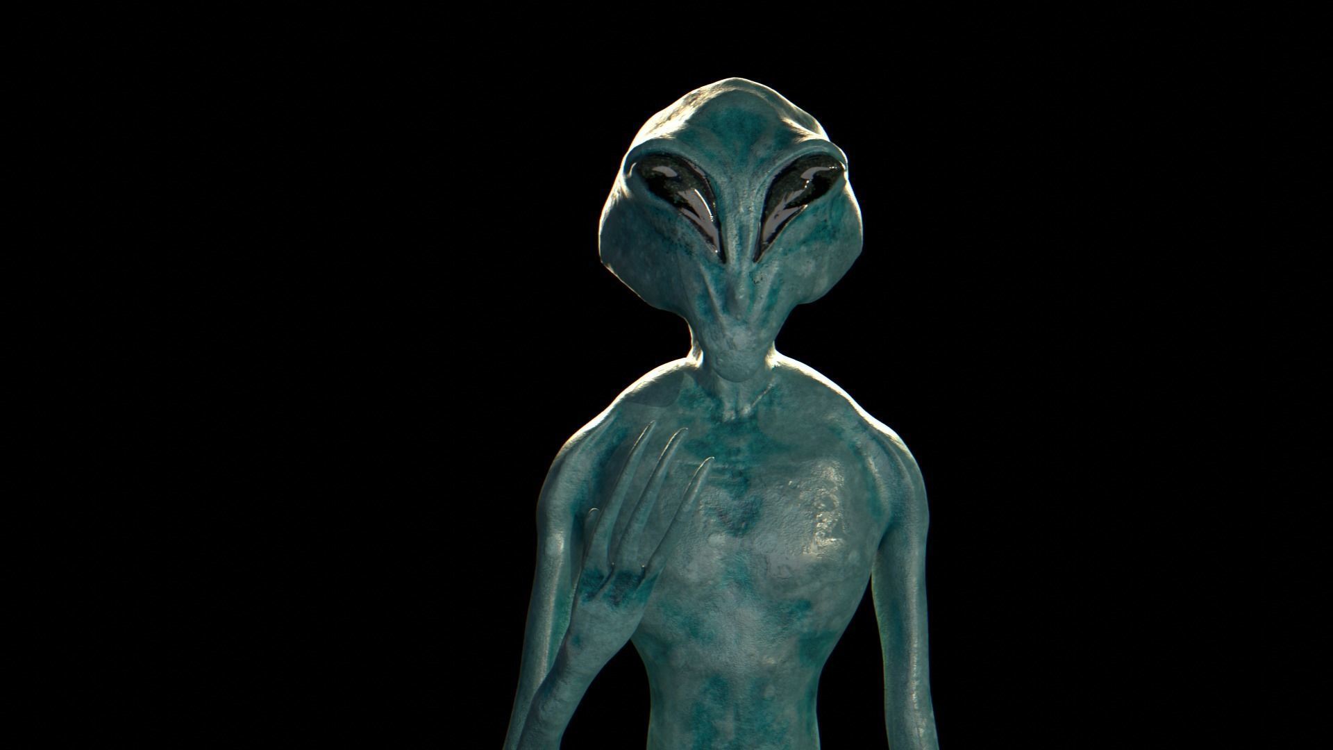 3D Realistic Alien - Original Sci-fi - Low to High Poly Versions 3D model_39