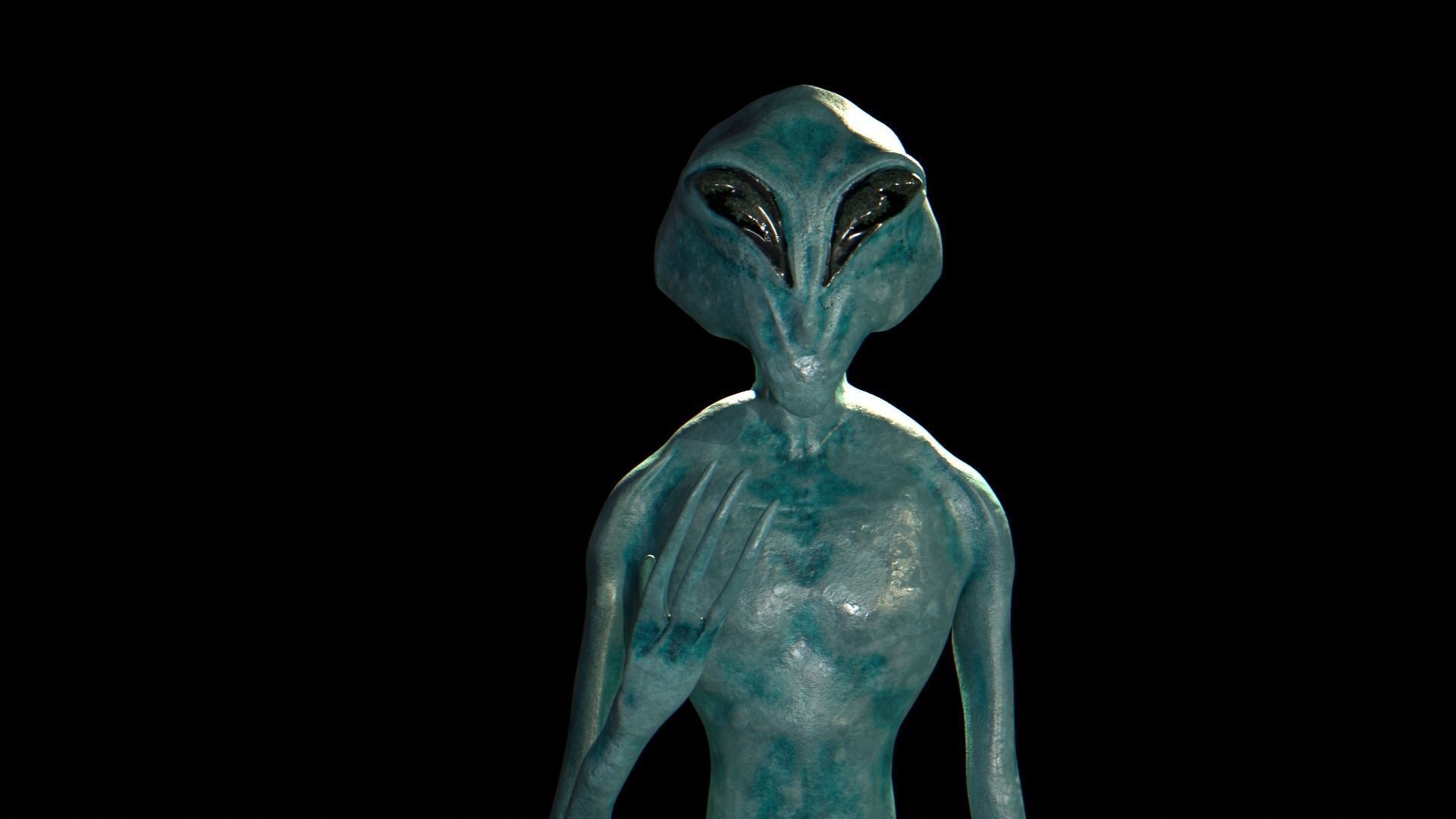 3D Realistic Alien - Original Sci-fi - Low to High Poly Versions 3D model_28