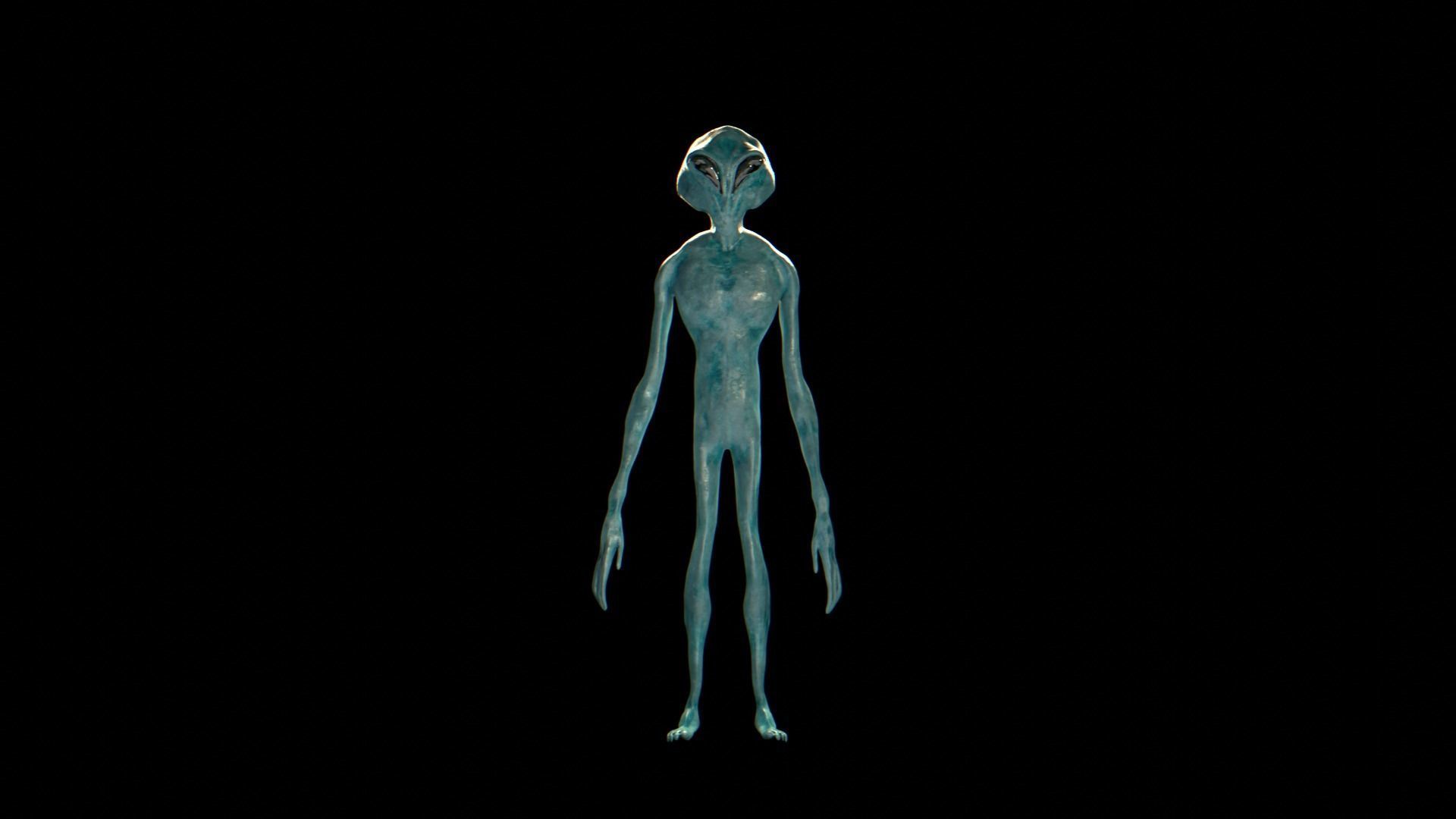 3D Realistic Alien - Original Sci-fi - Low to High Poly Versions 3D model_11