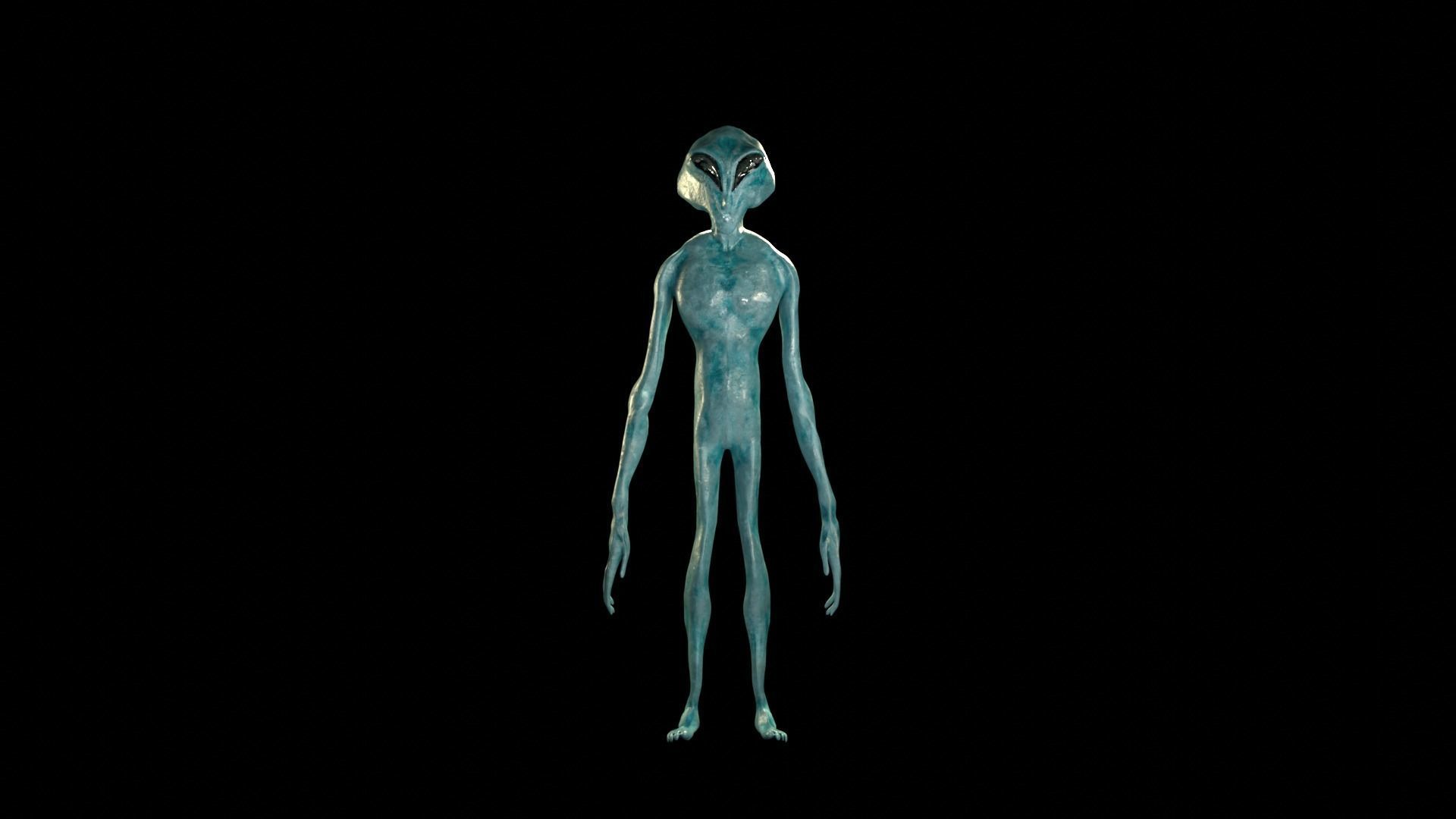 3D Realistic Alien - Original Sci-fi - Low to High Poly Versions 3D model_3