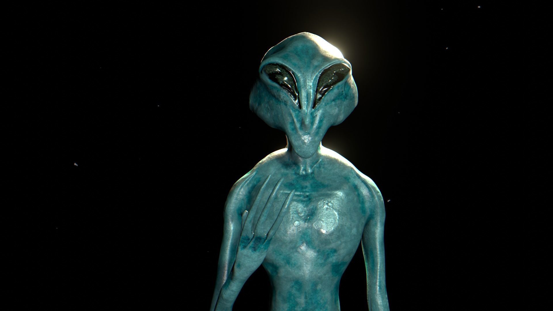 3D Realistic Alien - Original Sci-fi - Low to High Poly Versions 3D model_2