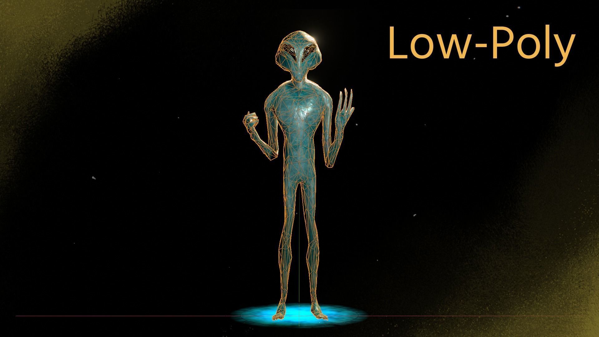 3D Realistic Alien - Original Sci-fi - Low to High Poly Versions 3D model_35