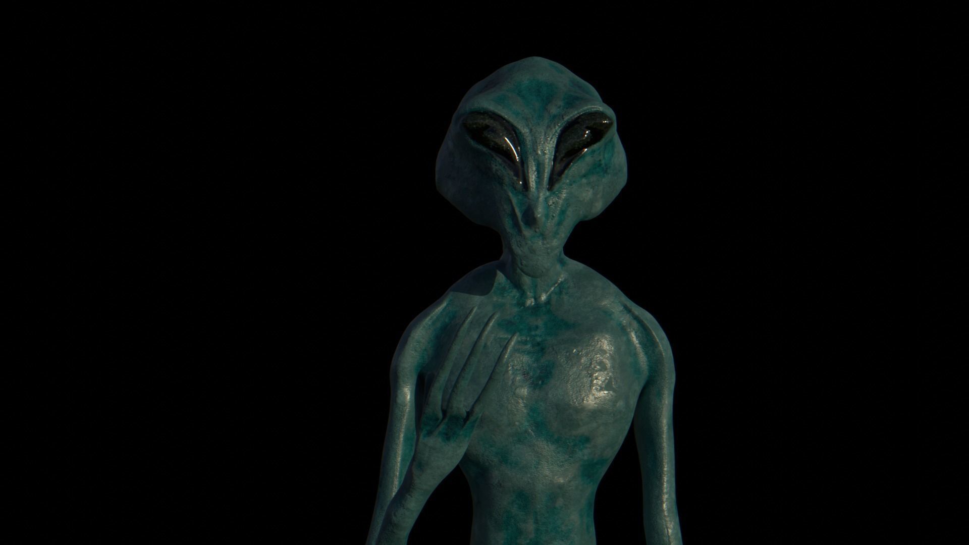 3D Realistic Alien - Original Sci-fi - Low to High Poly Versions 3D model_21