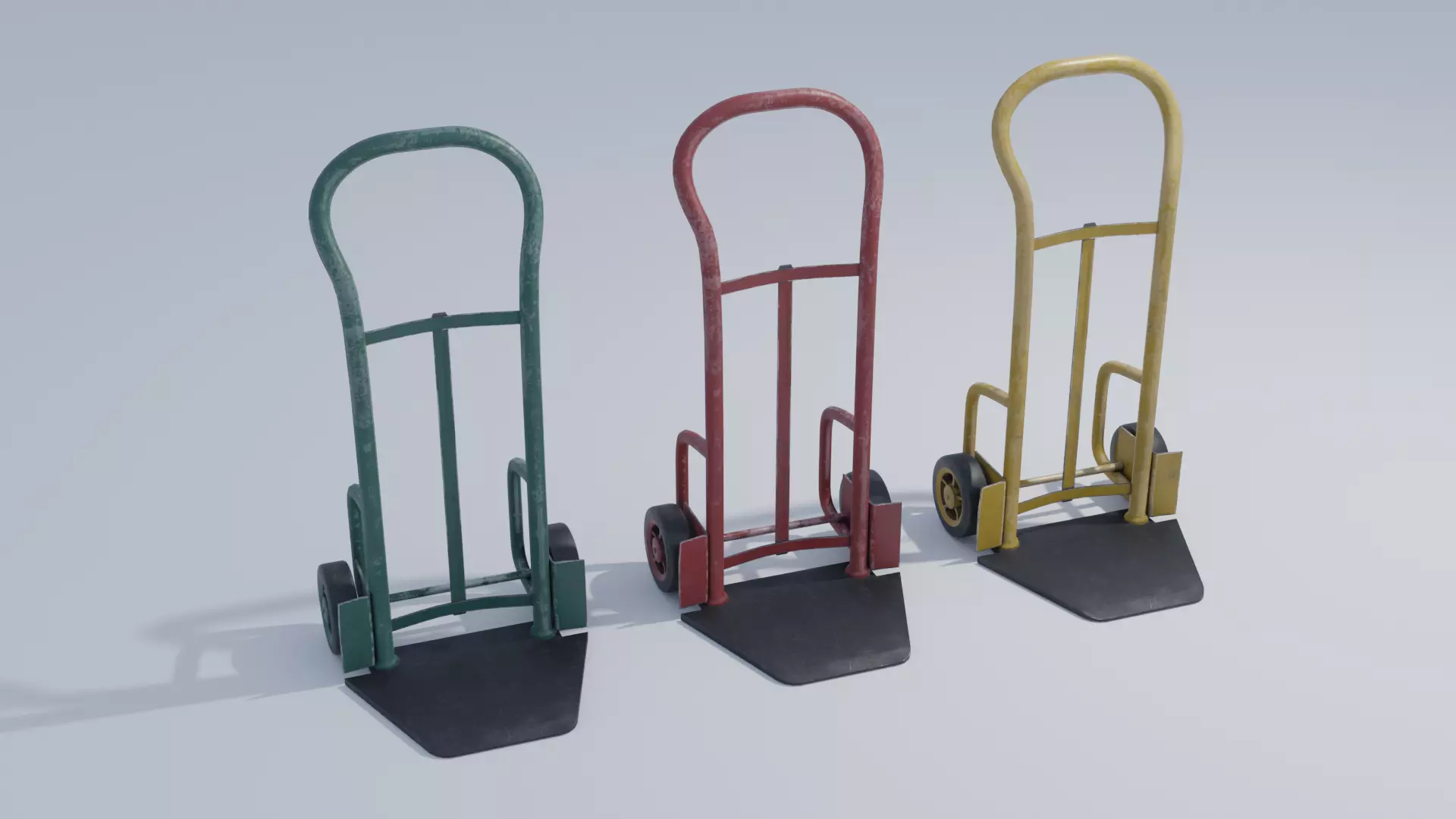 Industrial Dolly 4K and 2K Textures Low-poly 3D model_0
