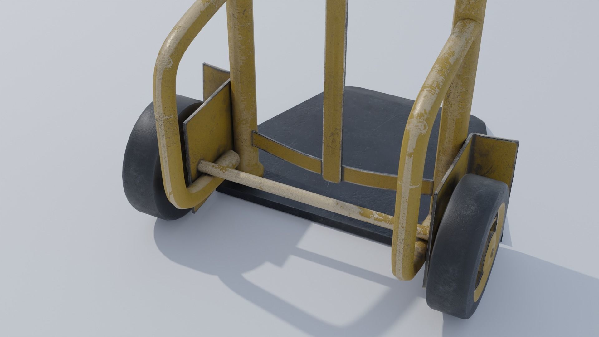 Industrial Dolly 4K and 2K Textures Low-poly 3D model_7