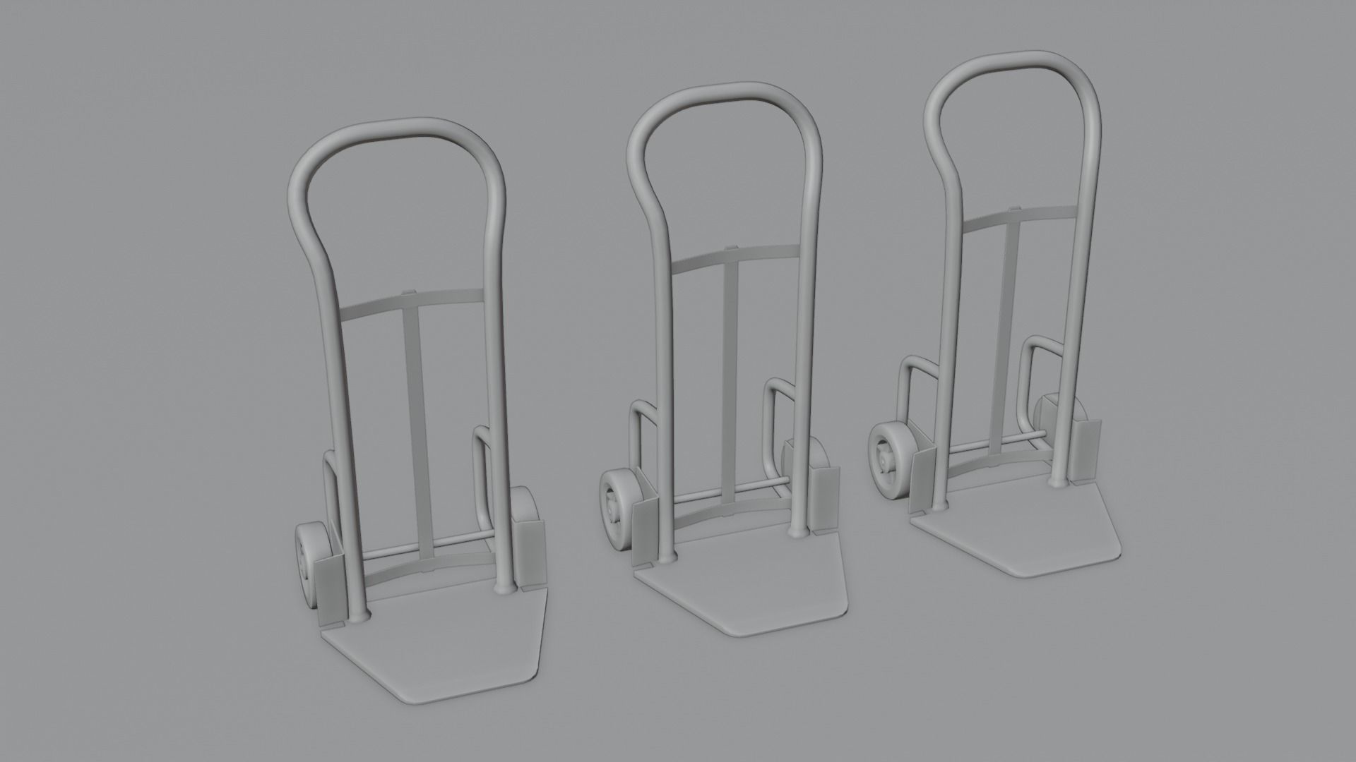 Industrial Dolly 4K and 2K Textures Low-poly 3D model_2