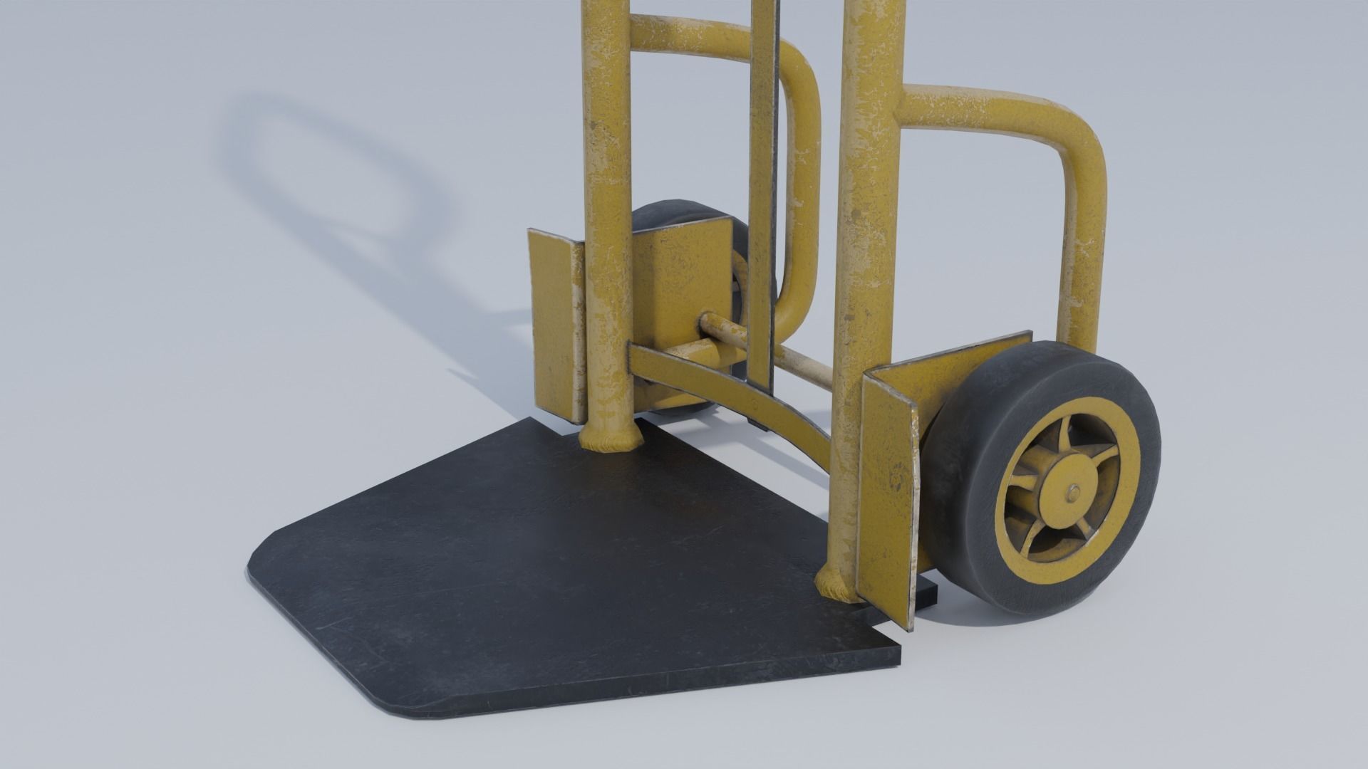 Industrial Dolly 4K and 2K Textures Low-poly 3D model_6