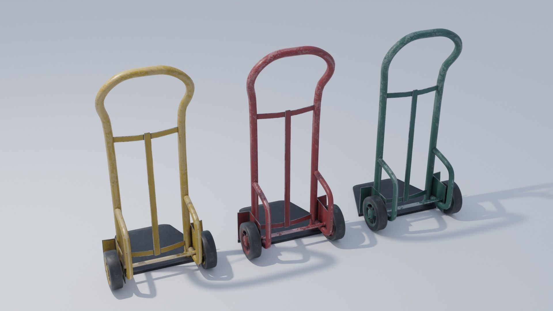 Industrial Dolly 4K and 2K Textures Low-poly 3D model_3