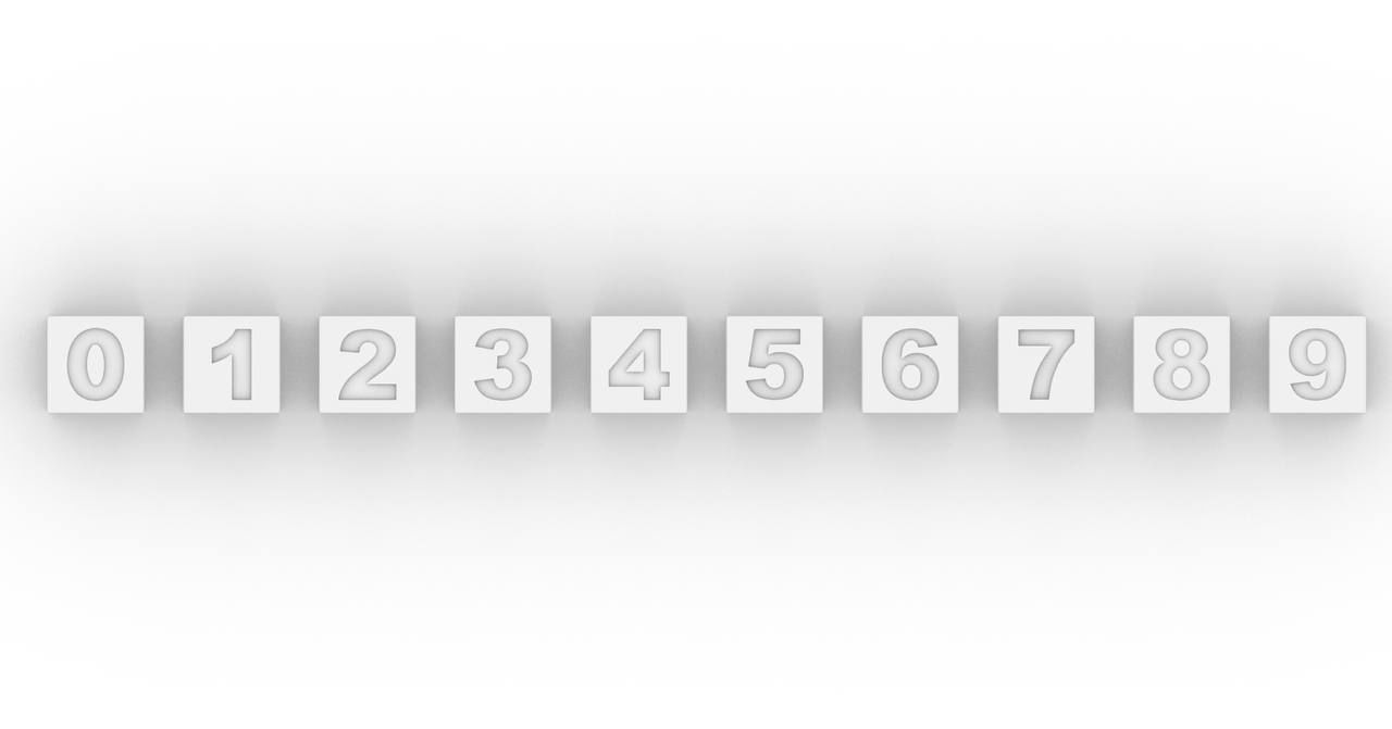 Plain 4 Cube Black Number pendant  3D print model_4