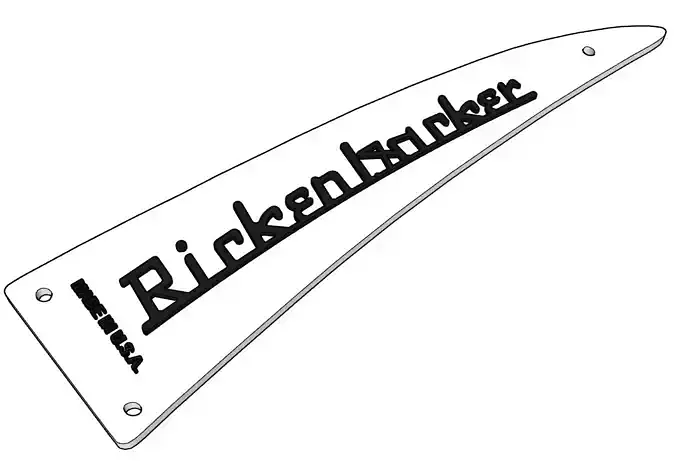 Rickenbacker Logo for Replacement Guitar Replacement 3D print model
