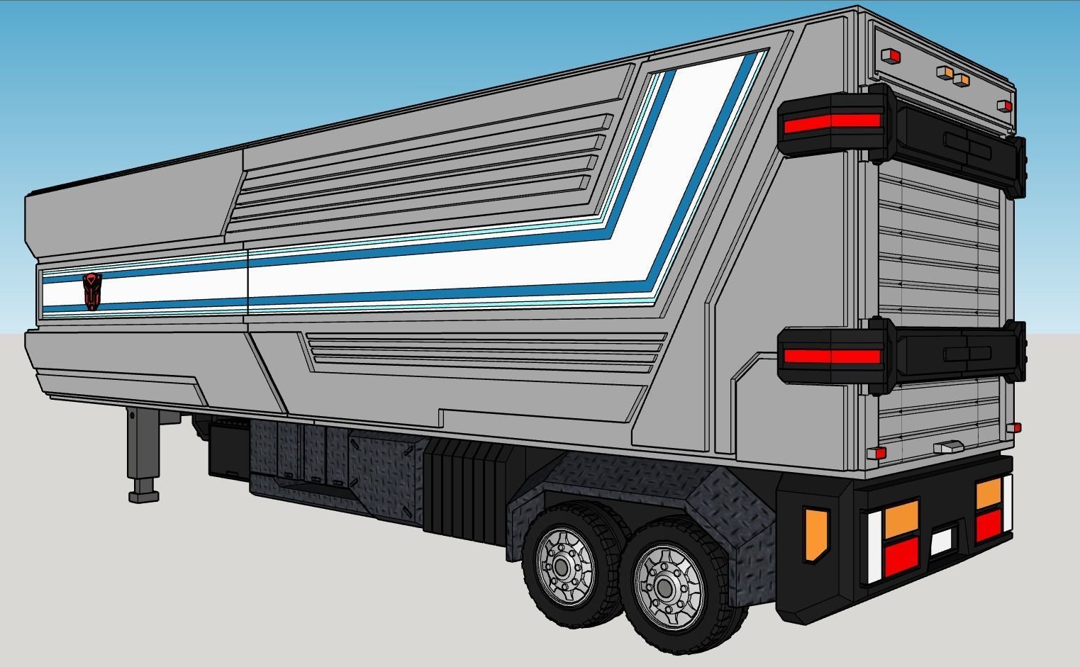 Obelisco - TF Prime Optimus Trailer 3D print model_2