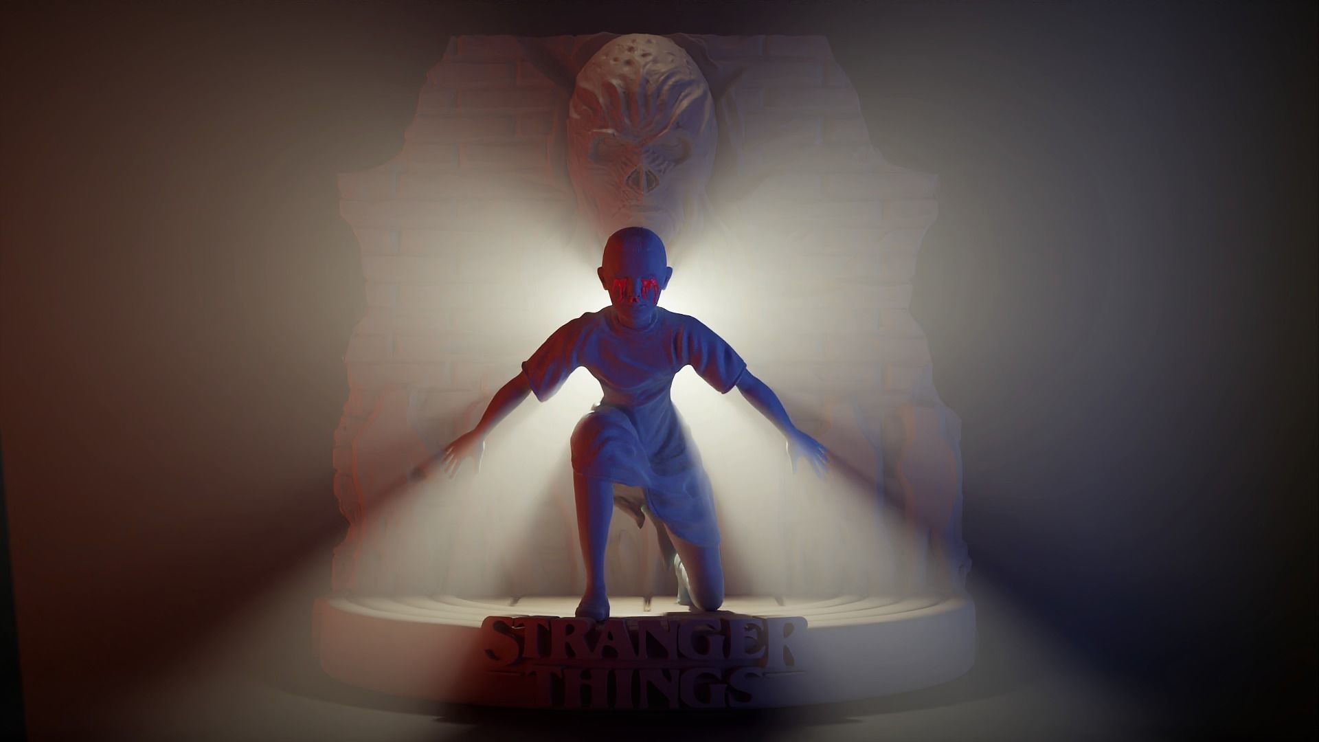 Stranger Things Eleven and  Vecna 3D print model_2