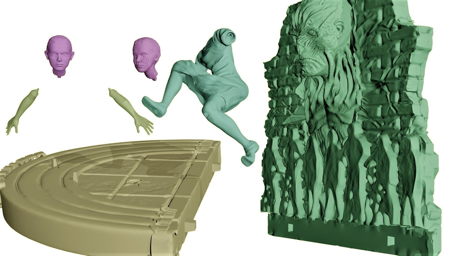 Stranger Things Eleven and  Vecna 3D print model_5