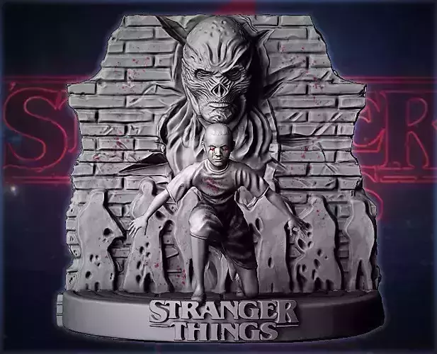 Stranger Things Eleven and  Vecna 3D print model