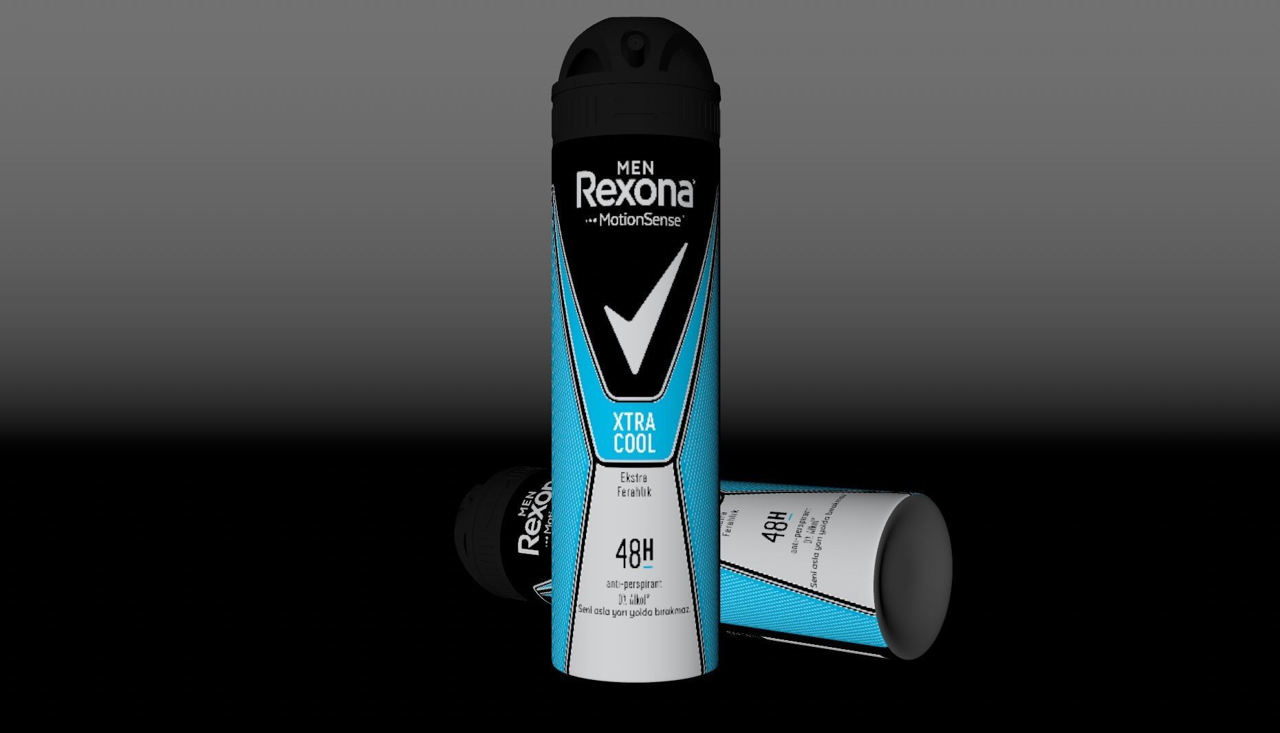 Rexona Extra Cool Dry Spray 3D Model  Low-poly 3D model_12