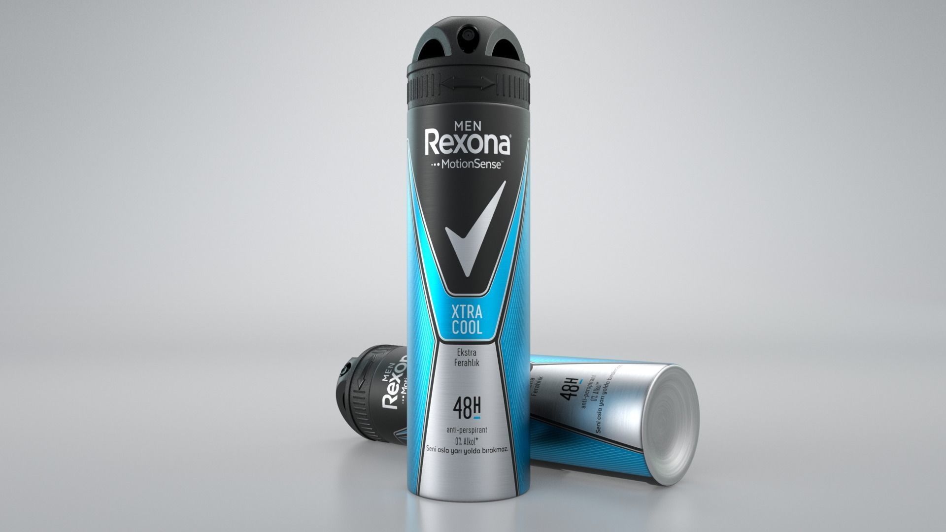 Rexona Extra Cool Dry Spray 3D Model  Low-poly 3D model_2