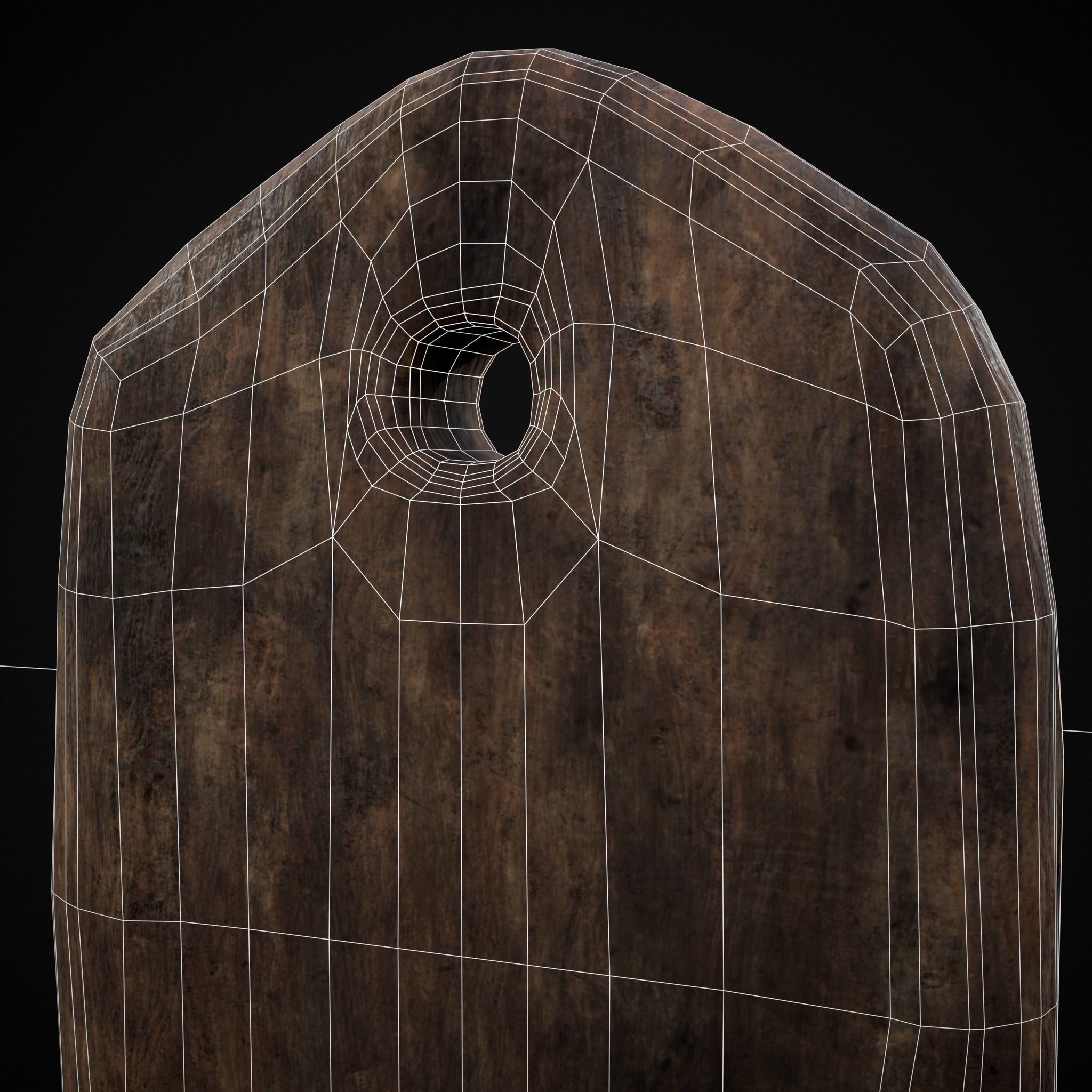 Rustic Hanging Wooden Mixing Spoon Holder Low-poly 3D model_10