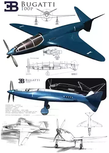 3D Printed RC BUGATTI 100P RACER SPIRIT 3D print model