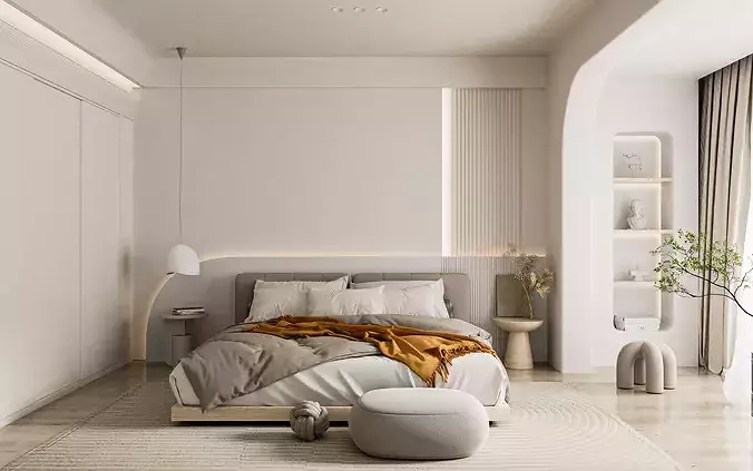 Living Room Interior Scene for Cinema 4D and Redshift Render 3D model ...