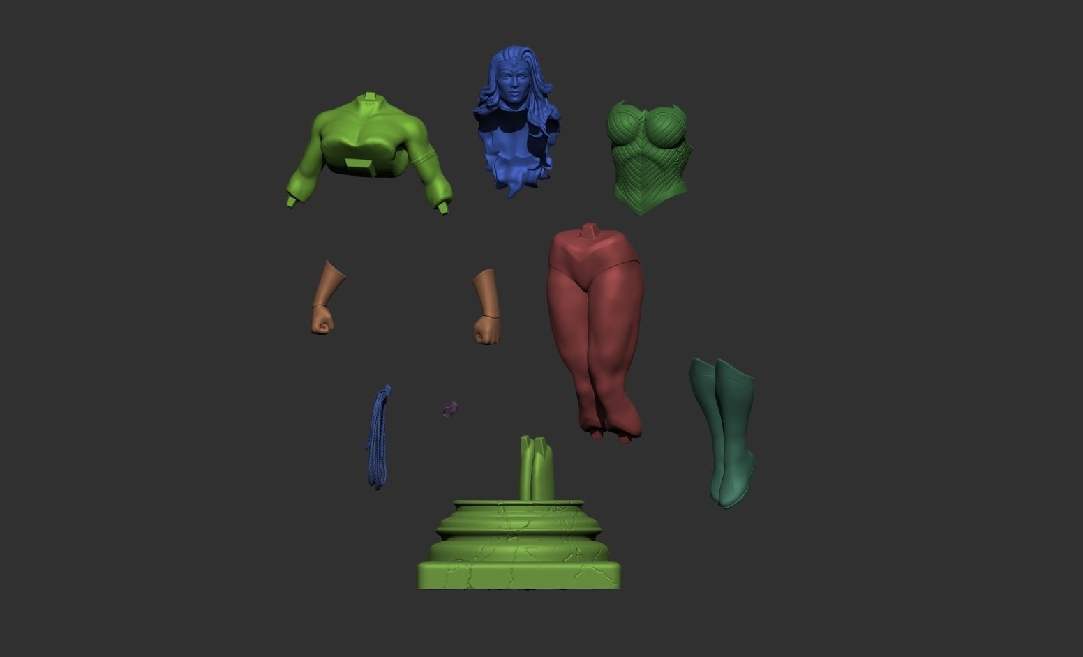 New 52 Wonder Woman Fanart 3D Model 3D print model_10