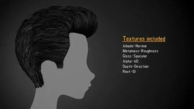 Male Hair Cards Style 4 -Quiff