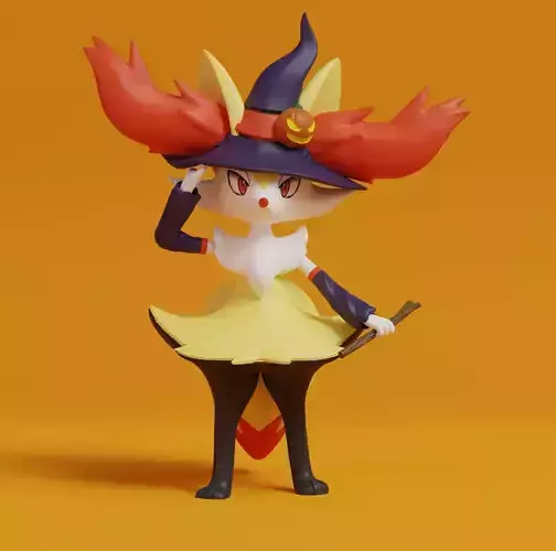 Pokemon - Braixen Witch Free 3D print model