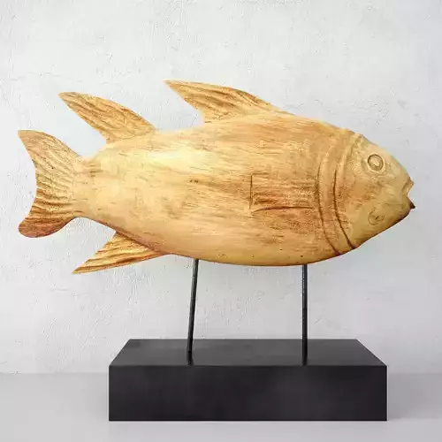 Wooden Fish Sculpture 2