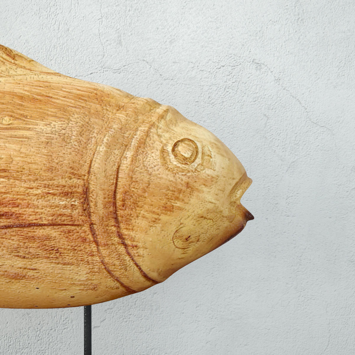 Wooden Fish Sculpture 2 3D model_5