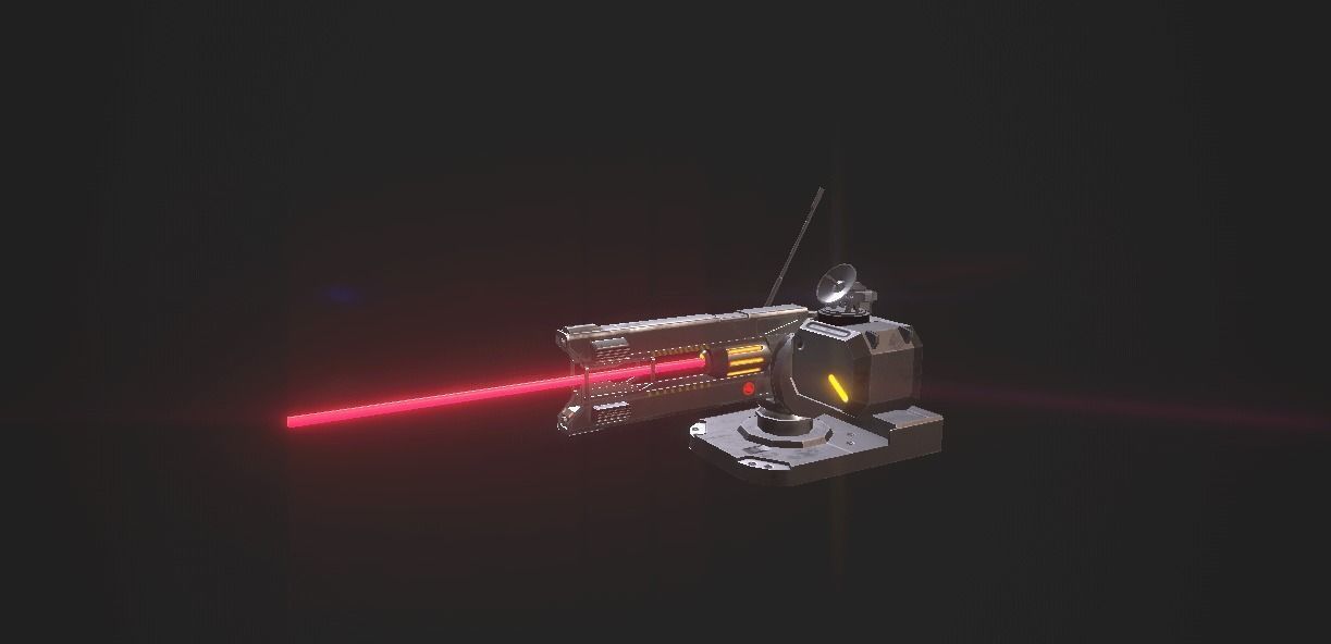 SCI - FI LASER CANNON Low-poly 3D model_17