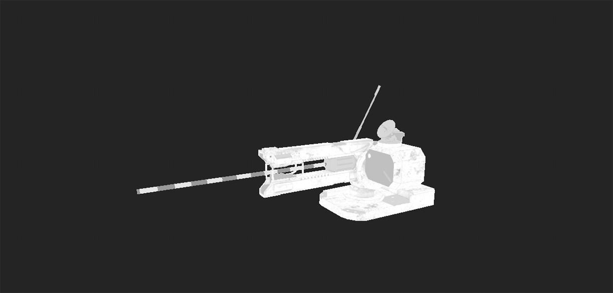 SCI - FI LASER CANNON Low-poly 3D model_14