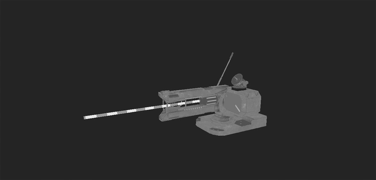 SCI - FI LASER CANNON Low-poly 3D model_15