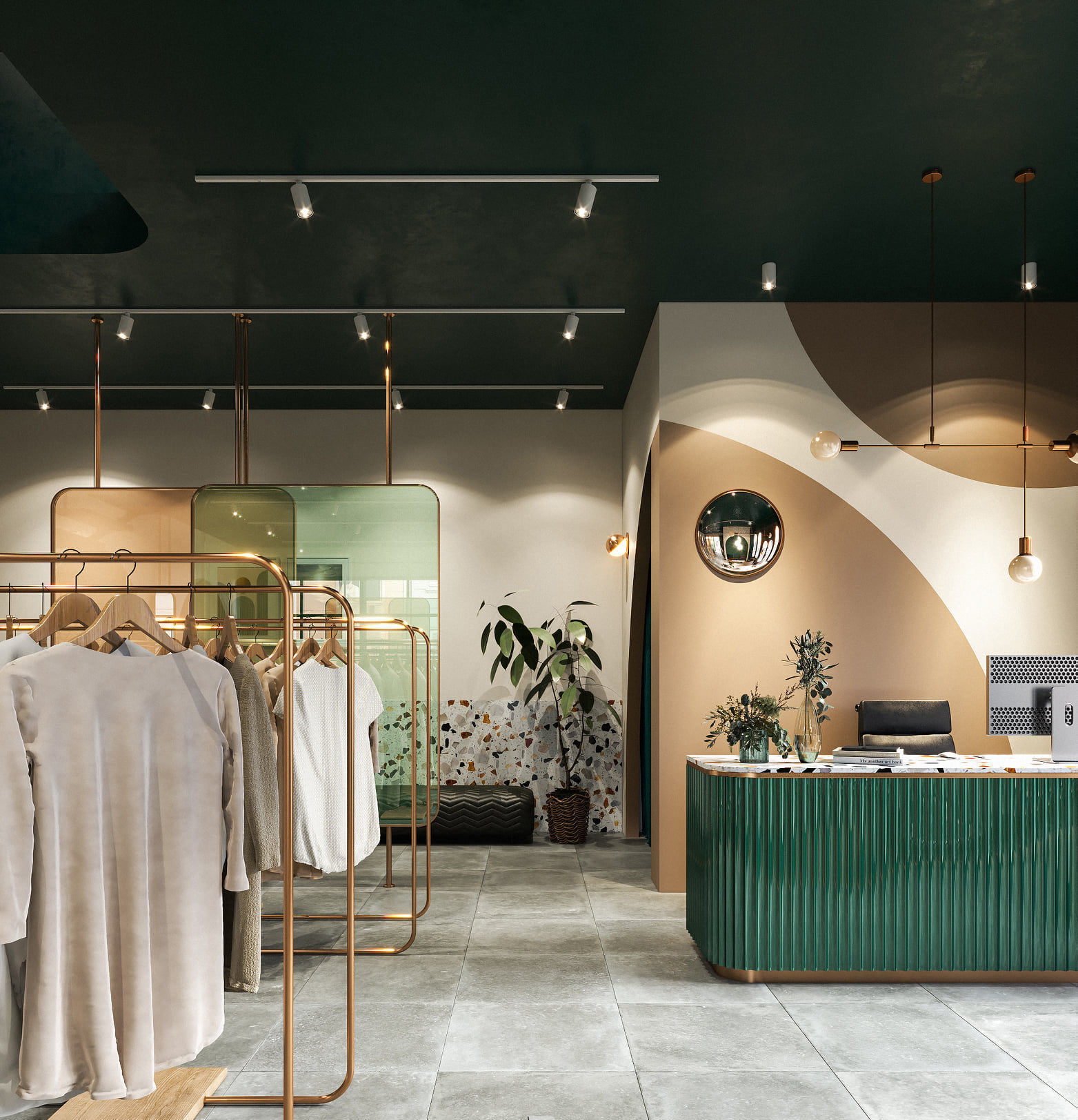 Clothing store interior design Model 3D model_2