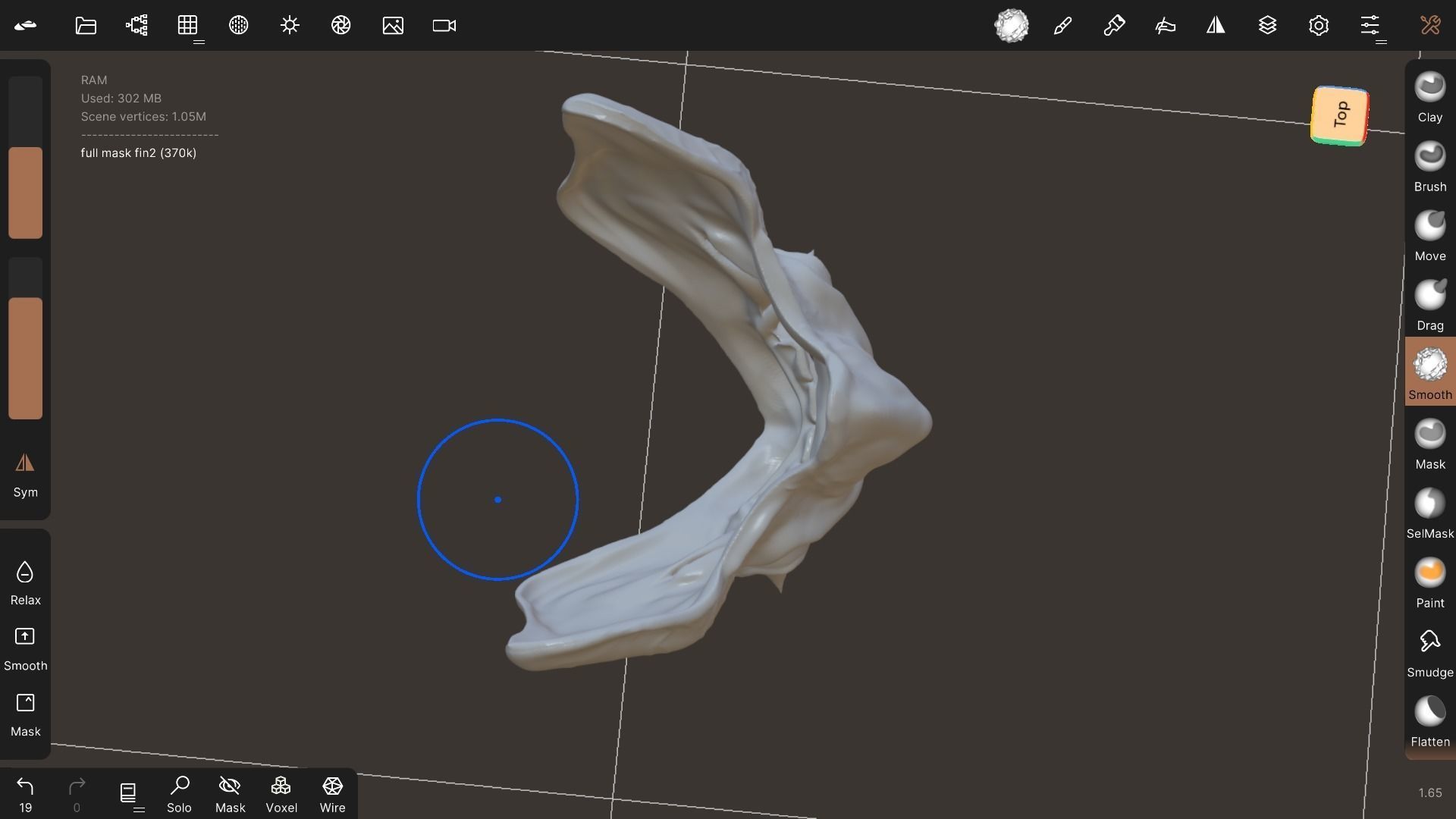 Oni demon half mask 3D print model_5