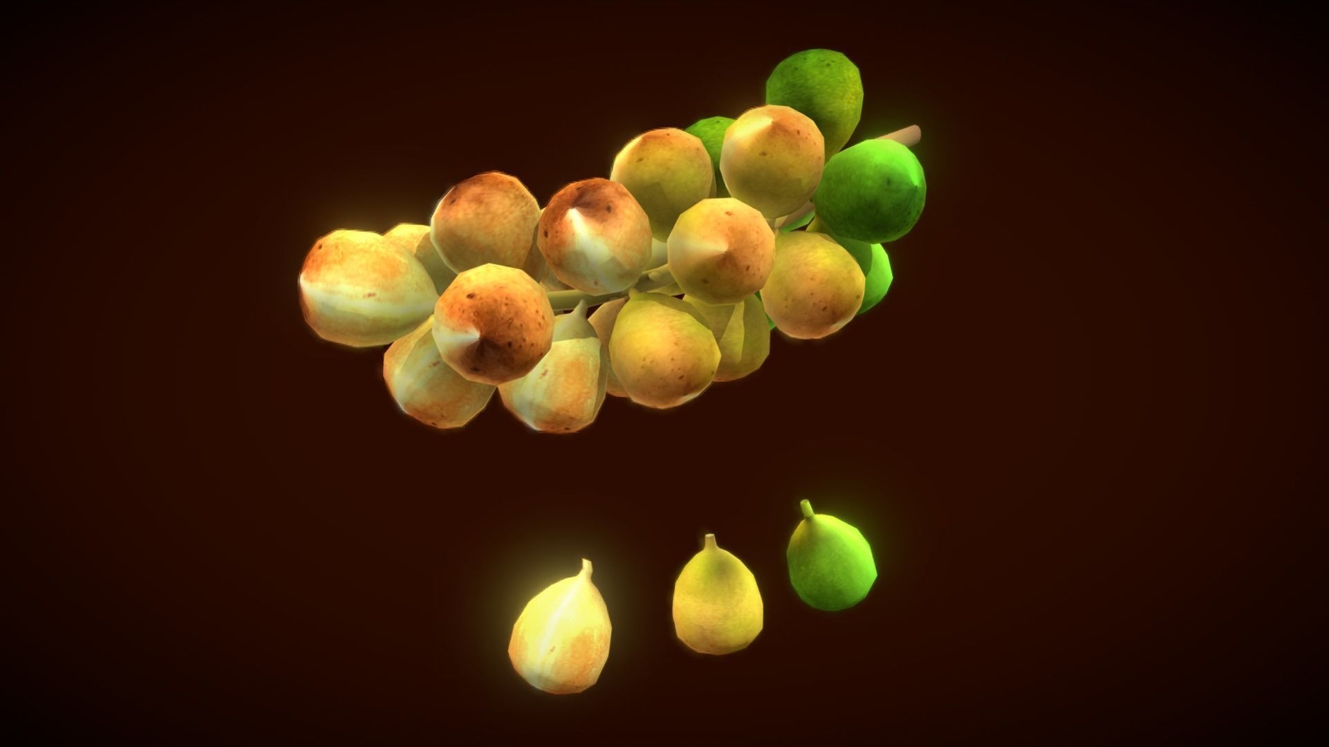 Collection Fruit Path5 Low-poly 3D model_16