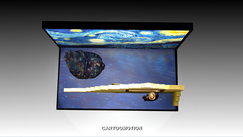 The Starry Night By Vincent Van Gogh 1889 3D print model_9