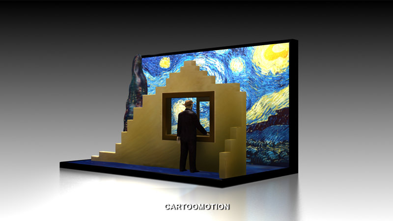 The Starry Night By Vincent Van Gogh 1889 3D print model_8