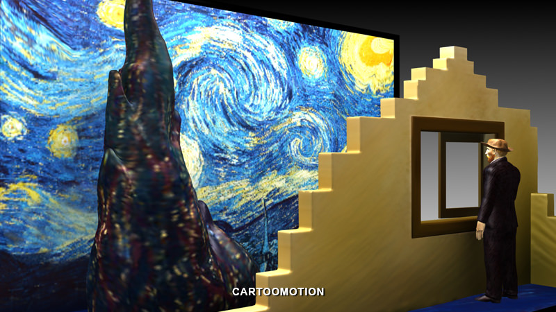 The Starry Night By Vincent Van Gogh 1889 3D print model_6